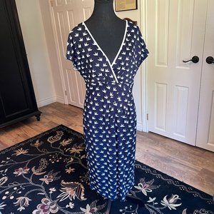 Laurel Navy Swallows Dress